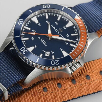 Hamilton Khaki Navy Scuba Blue Orange H82365941