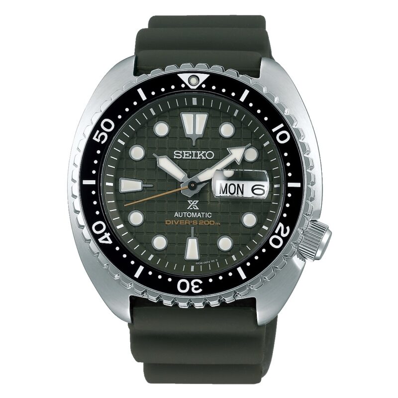 Seiko Turtle King Waffle Army Green Automático SRPE05