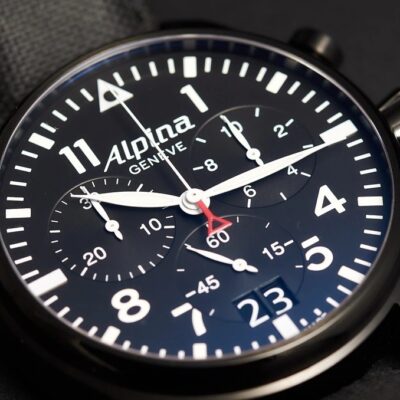 Alpina Startimer Pilot Chronograph All Black Cordura