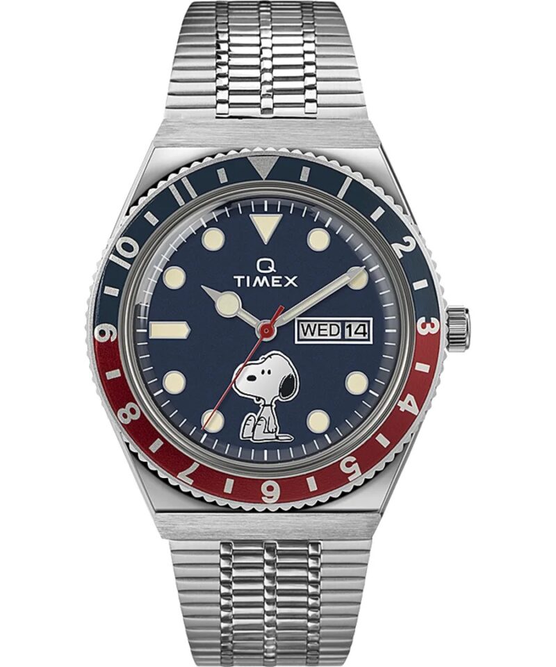 Timex Q Reissue Pepsi Peanuts 70th Anniversary