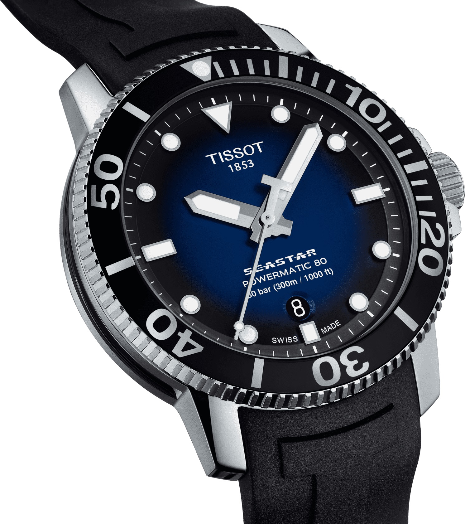 Tissot Seastar 1000 Powermatic 80 Ocean Blue Corvus