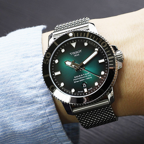 Tissot Seastar 1000 Powermatic 80 Green Corvus