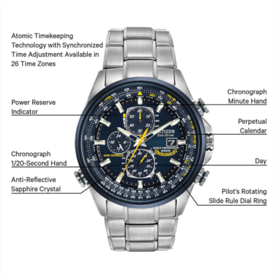 Citizen Eco-Drive Blue Angels Perpetual World Time AT8020-54L