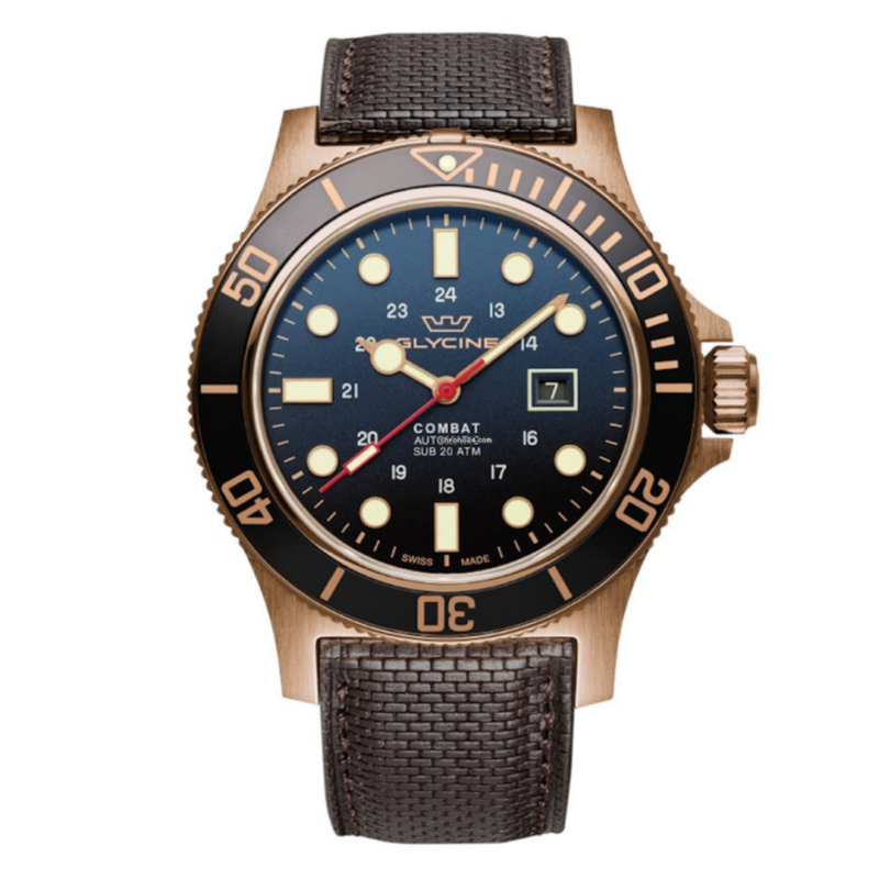 Glycine Combat Sub 48 Blue Brown Bronze GL0200