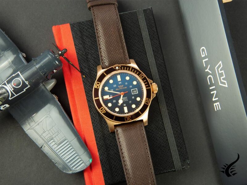 Glycine Combat Sub 48 Blue Brown Bronze GL0200 - Image 4