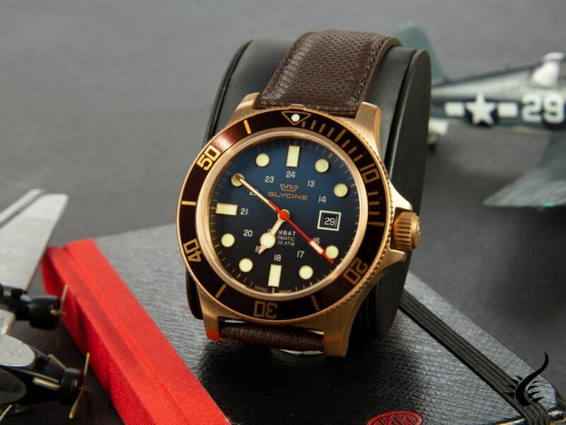 Glycine Combat Sub 48 Blue Brown Bronze GL0200 - Image 2