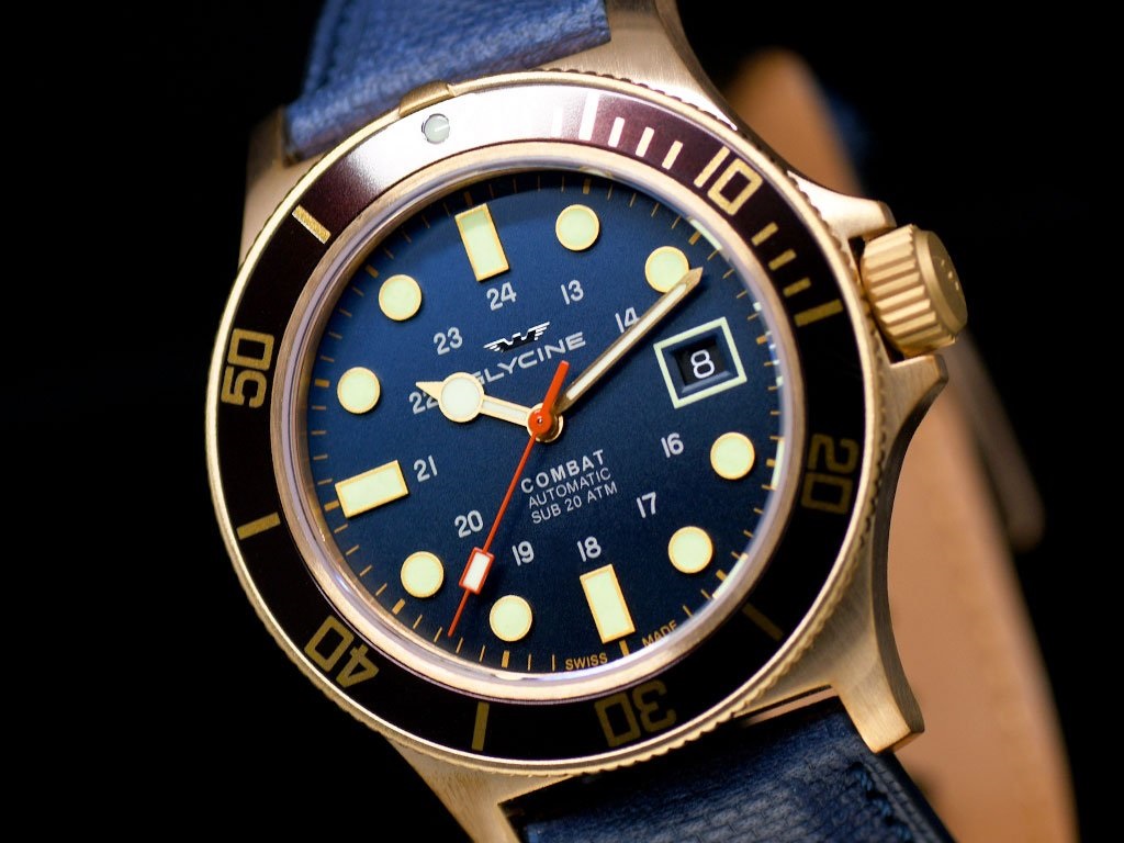 Glycine Combat Sub 42 Blue Bronze GL0242 Corvus