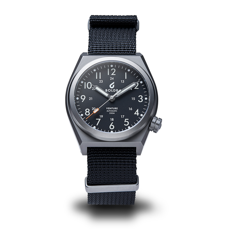 Boldr Venture Carbon Black Automatic Titanium