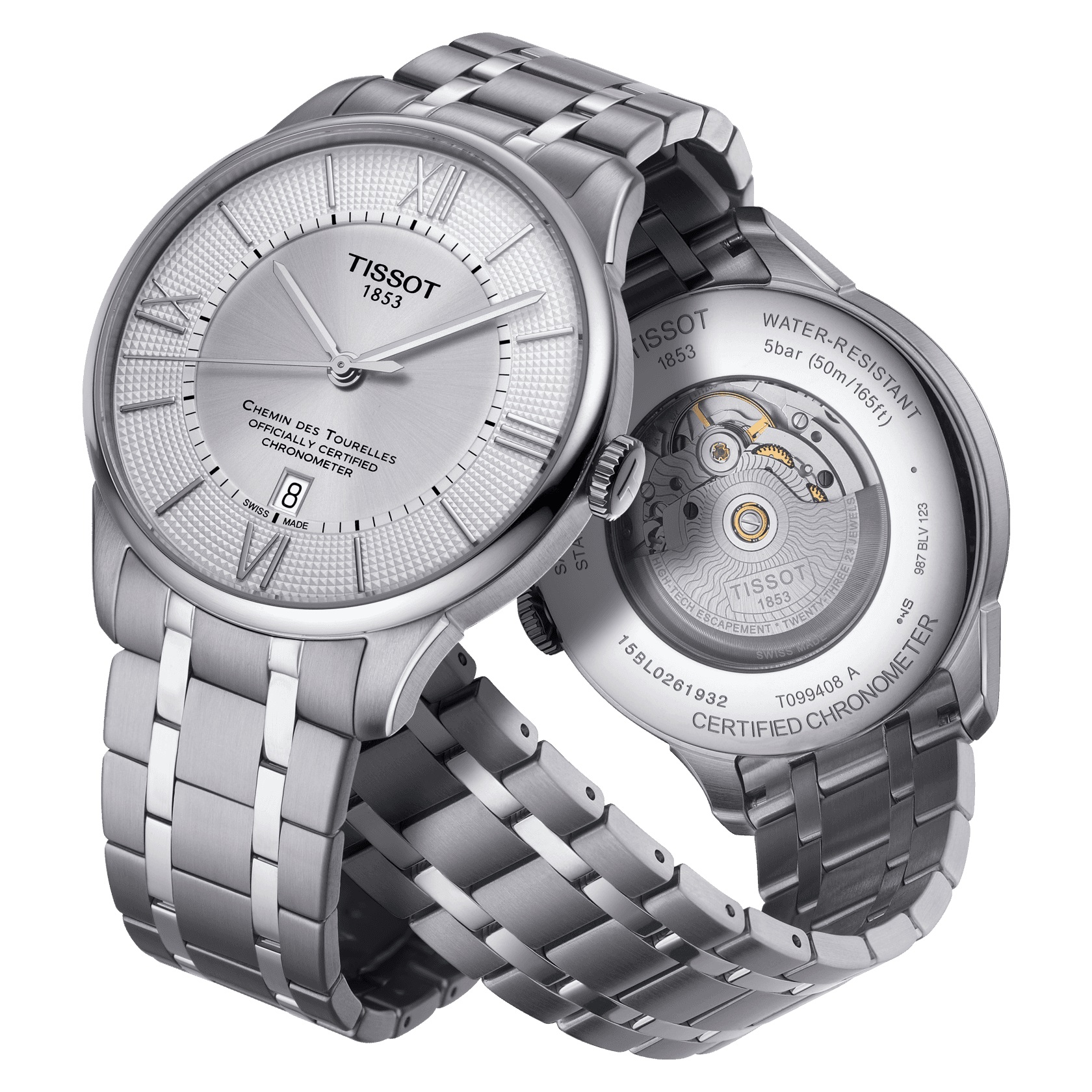 Tissot Chemin Des Tourelles Chronometer COSC Silver Corvus