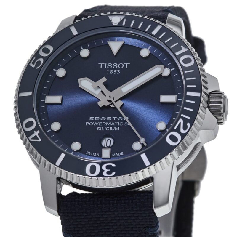 Tissot Seastar 1000 Powermatic 80 Automatic Crystal Blue Canvas Silicium - Image 2