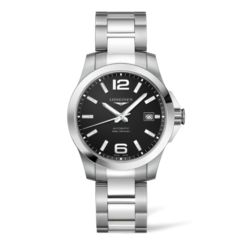 Longines Conquest Black Dial 39mm L3.776.4.58.6 Corvus