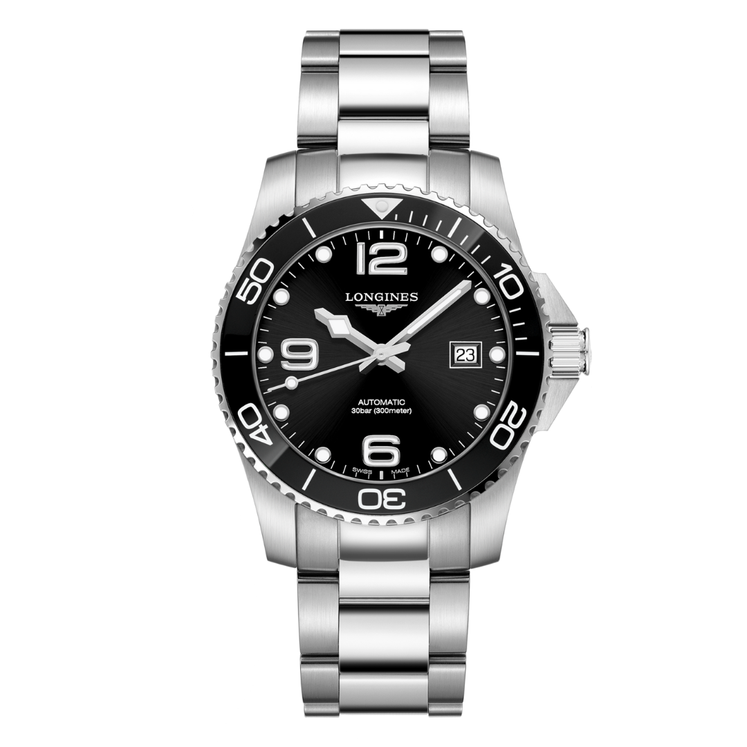 Longines HydroConquest Black Dial 41 mm Ceramic L3.781.4.56.6 Corvus