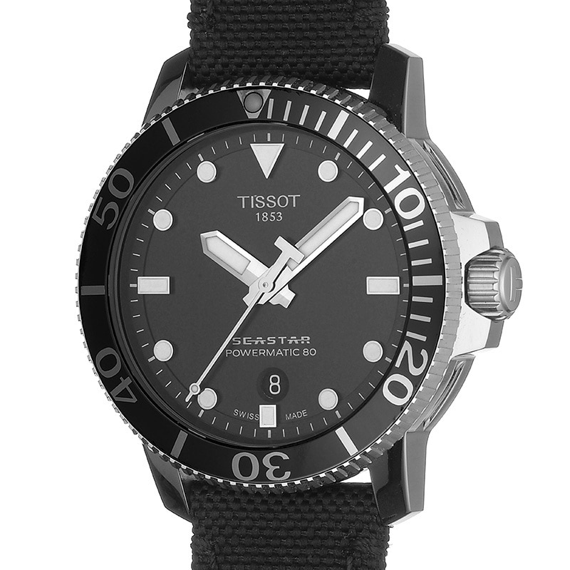 Tissot Seastar 1000 Powermatic 80 Black Canvas Corvus