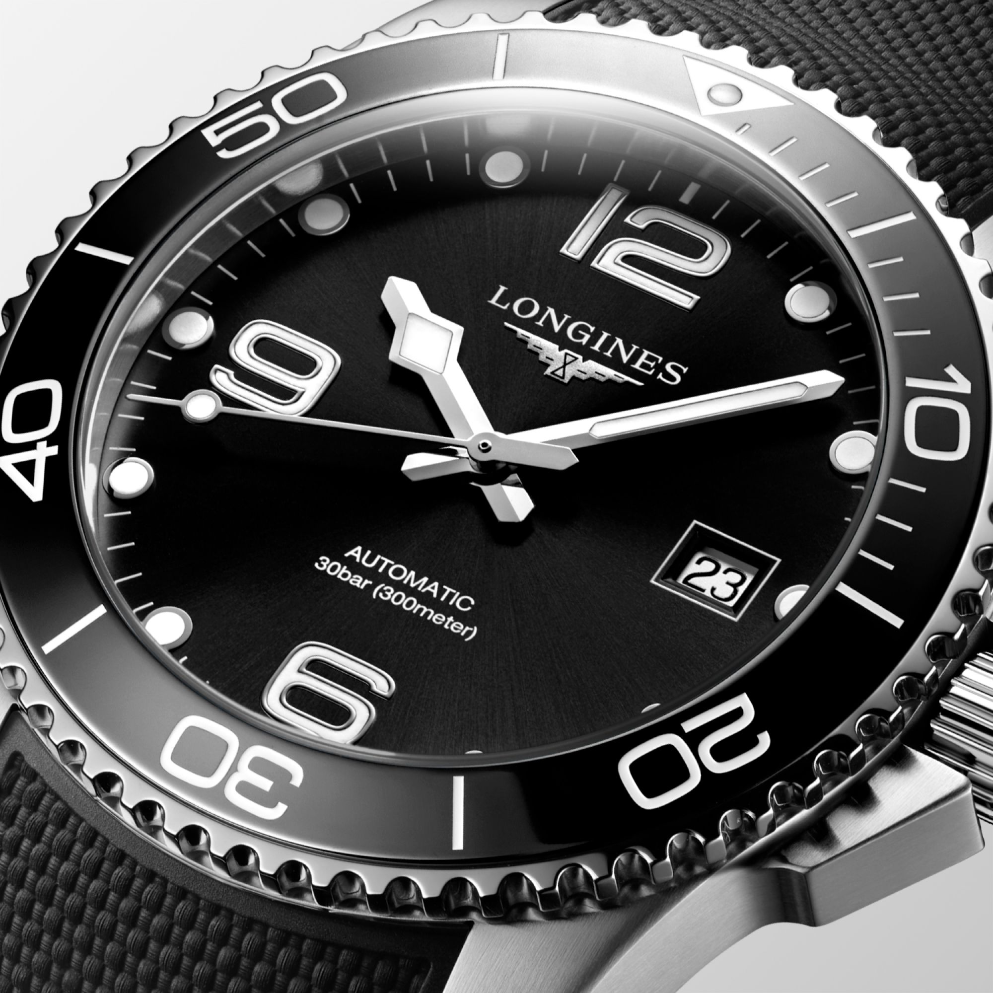 Longines HydroConquest Black Rubber 41 mm Ceramic L3.781.4.56.9