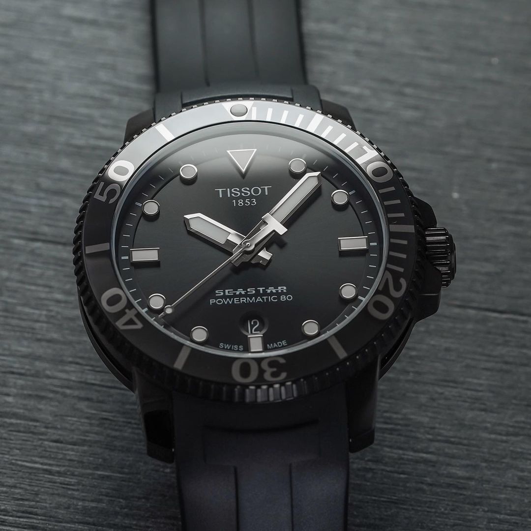 Tissot seastar best sale all black