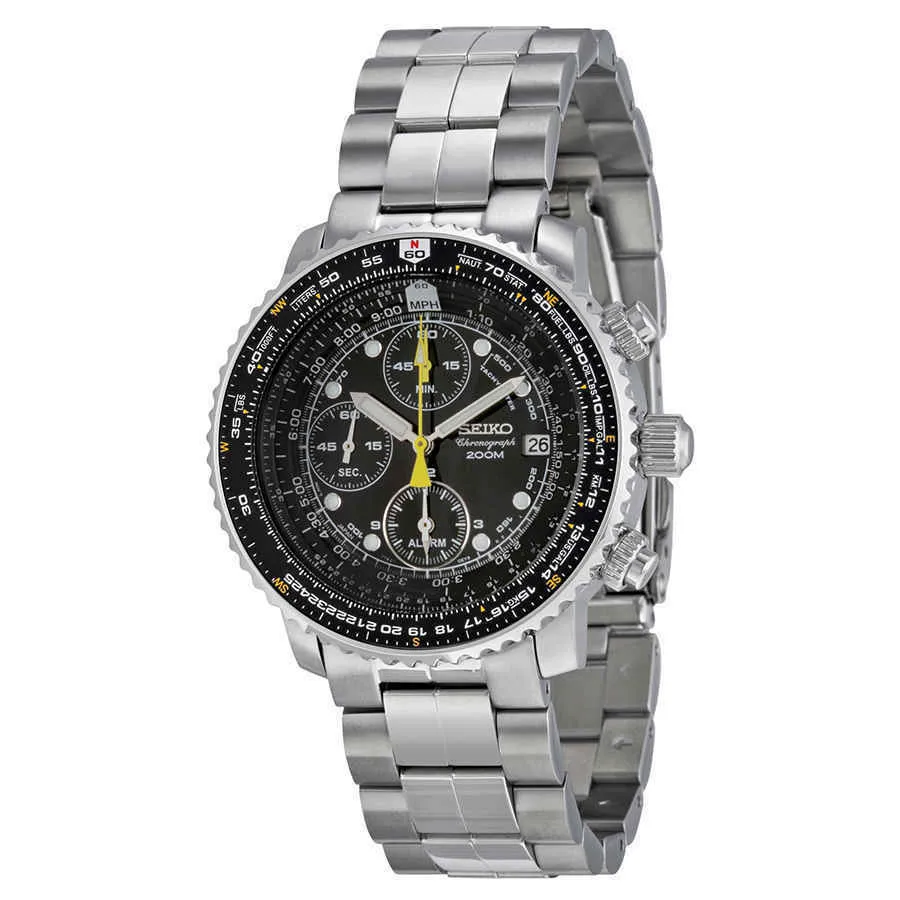 Seiko Pilot Flightmaster Chronograph Alarm SNA411