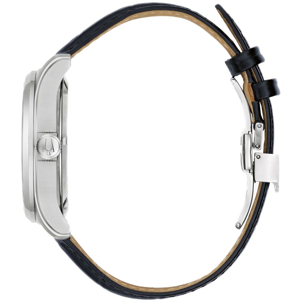 Orologio Bulova Wilton 43mm GMT Blu Cinturino Pelle 96B385