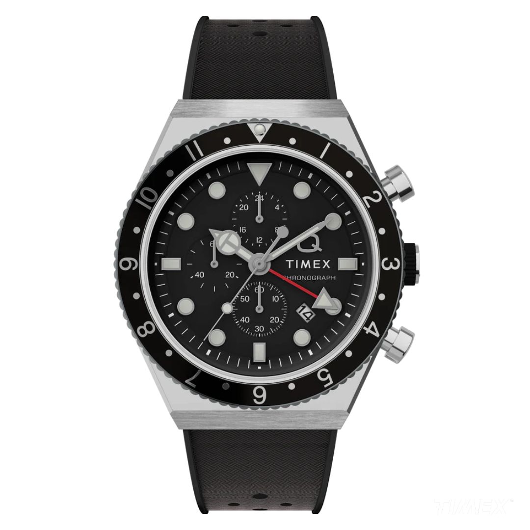 Timex Q Reissue Chronograph Time Zone GMT 40mm TW2V70000