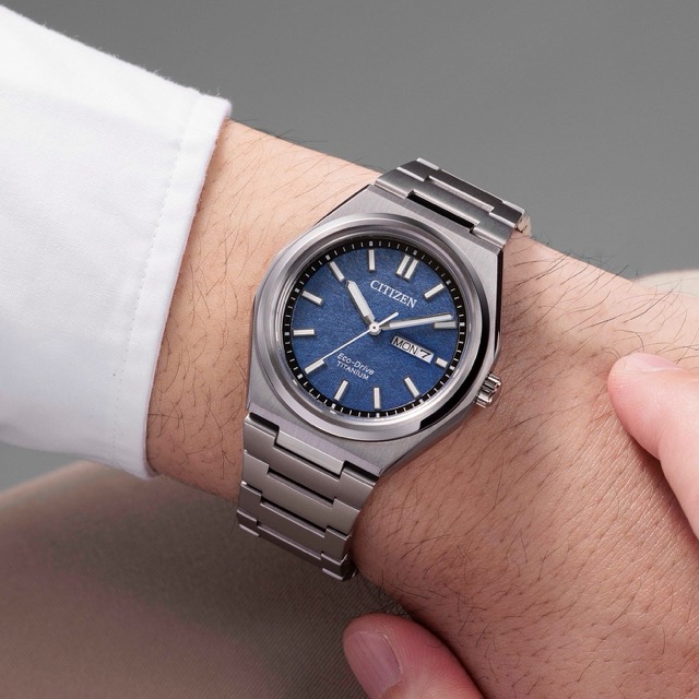 Citizen Super Titanium Eco-Drive Blue AW0130-85LE