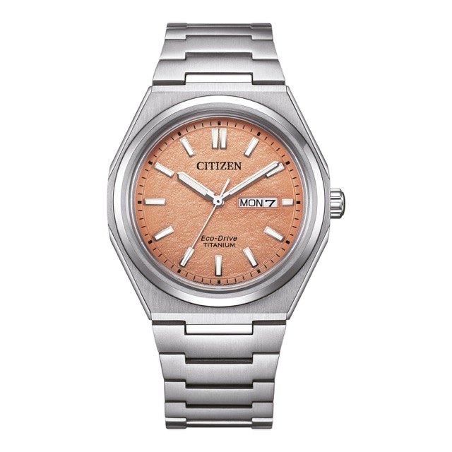 Citizen Super Titanium Eco-Drive Salmon AW0130-85ZE