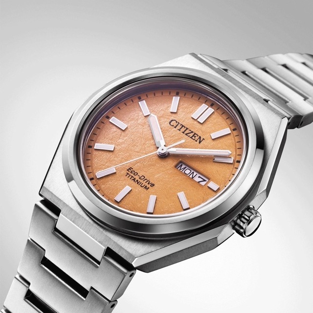 Citizen Super Titanium Eco-Drive Salmon AW0130-85ZE