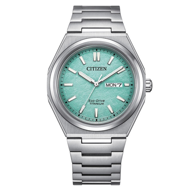 Citizen Super Titanium Eco-Drive Azul Turquesa AW0130-85M