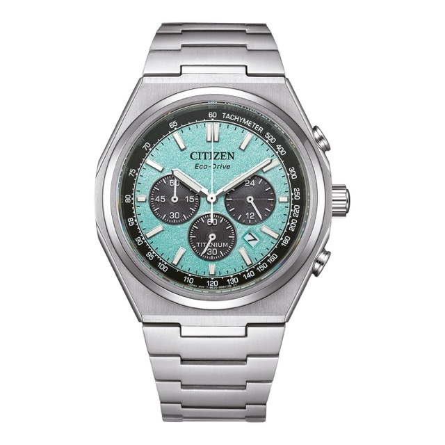 Citizen Super Titanium Eco-Drive Cronógrafo Azul Turquesa CA4610-85M