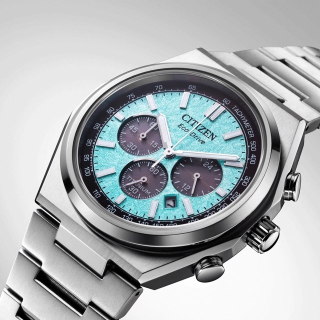 Citizen Super Titanium Eco-Drive Cronógrafo Azul Turquesa CA4610-85M