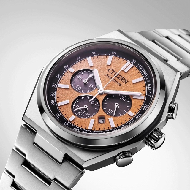 Citizen Super Titanium Eco-Drive Cronógrafo Salmon CA4610-85Z