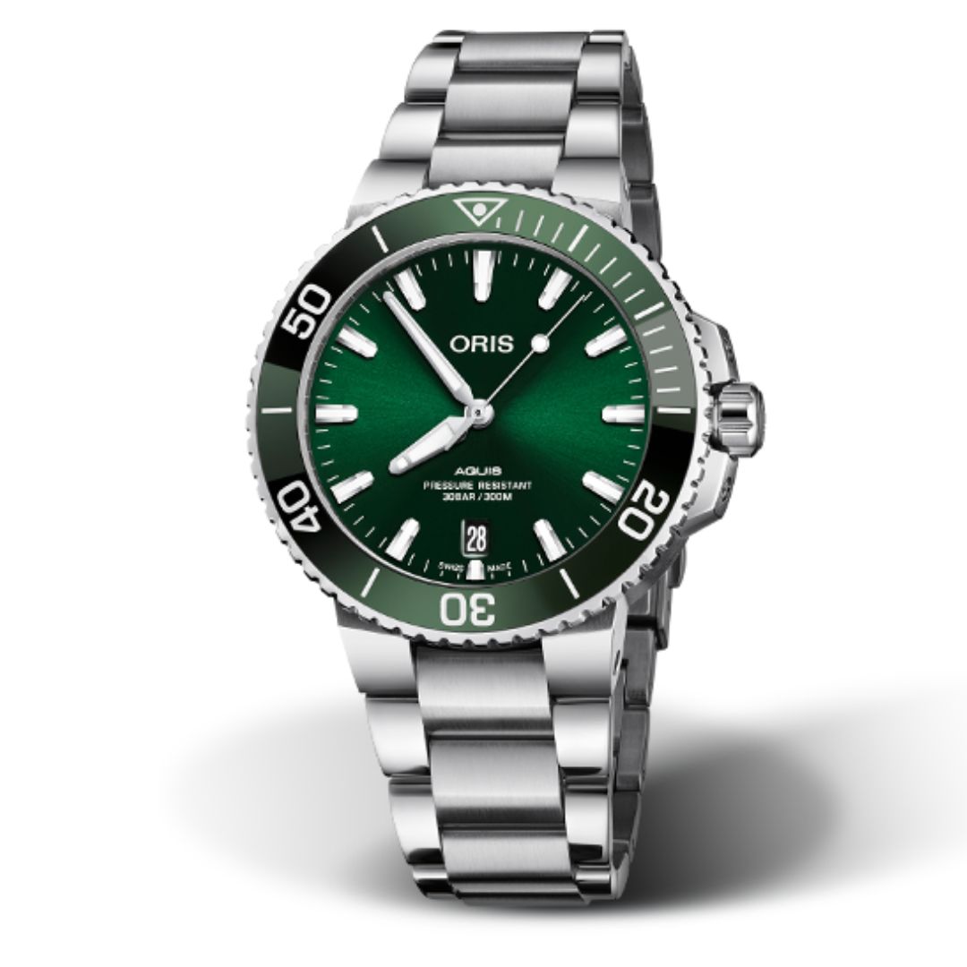 Oris Aquis Date Green 39.5mm 01 733 7732 4157-07 8 21 05PEB