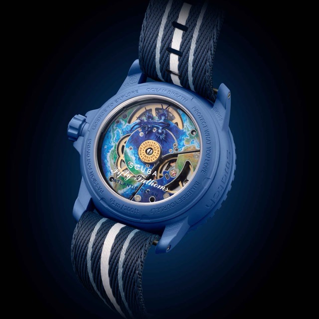 Swatch Blancpain Fifty Fathoms Scuba Atlantic Ocean Azul SO35A100