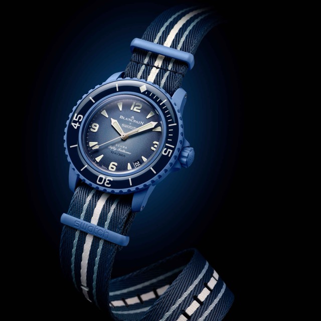 Swatch Blancpain Fifty Fathoms Scuba Atlantic Ocean Azul SO35A100