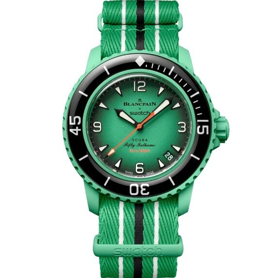 Swatch Blancpain Fifty Fathoms Scuba Indian Ocean Verde SO35I100C