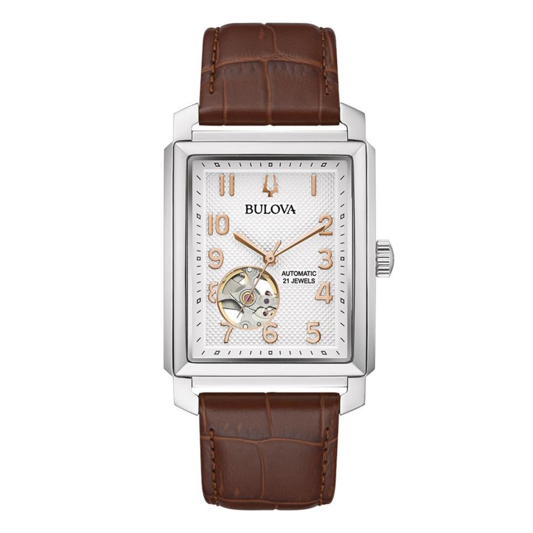 Bulova Sultton Automatico Open Heart White 96A268