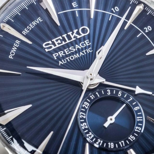 Seiko Presage Cocktail Blue Moon Power Reserve SSA347