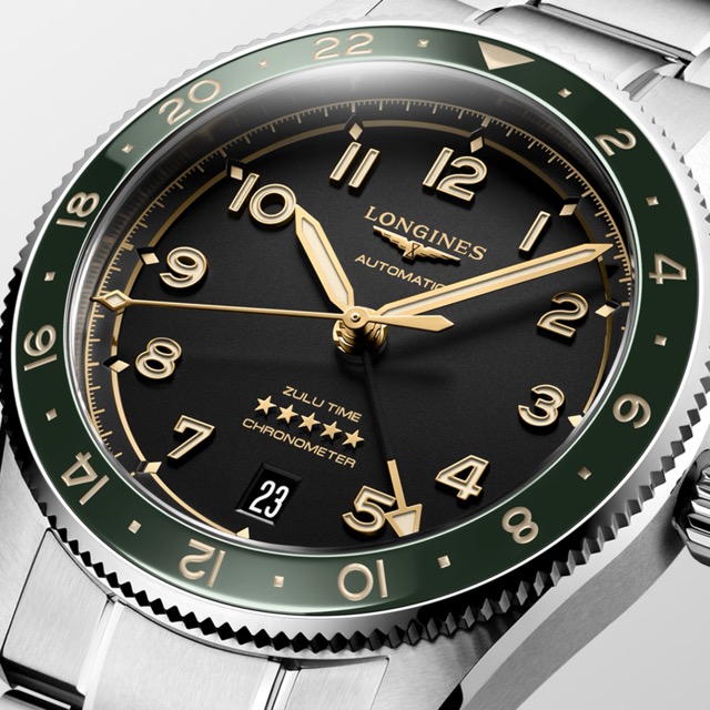 Longines Spirit Zulu Time Automático GMT Green Antracite 39mm L3.802.4.63.6