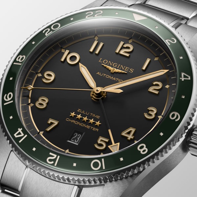 Longines Spirit Zulu Time Automático GMT Green Antracite 42mm L3.812.4.63.6