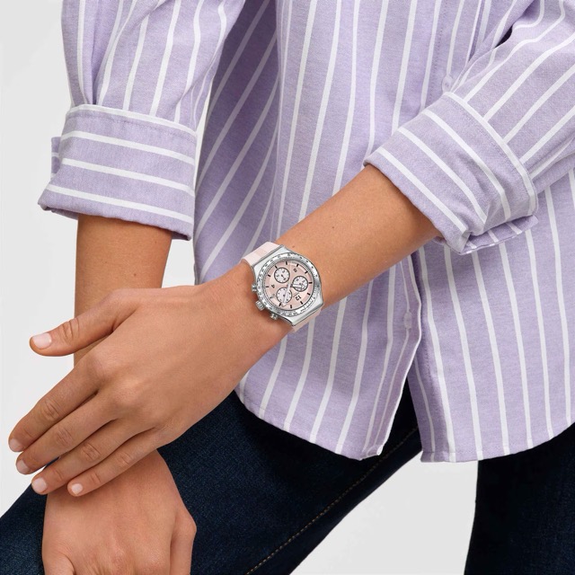 Swatch Chronograph Poppingly Pink YVS532