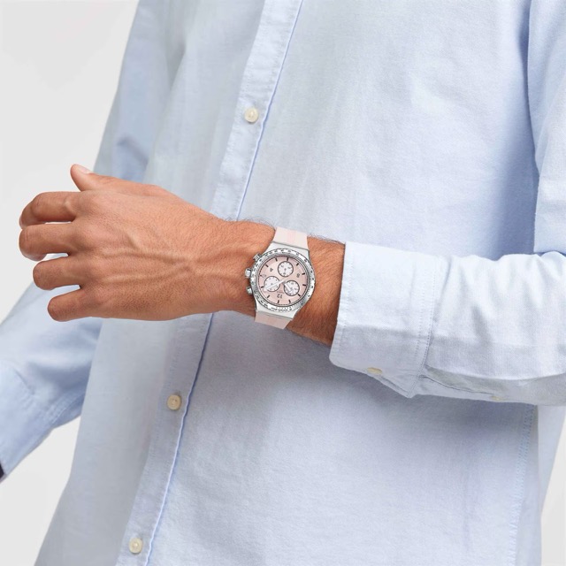 Swatch Chronograph Poppingly Pink YVS532