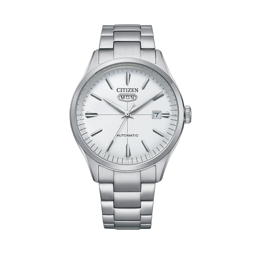 Citizen Record Day Date Branco Automático NH8391-51A