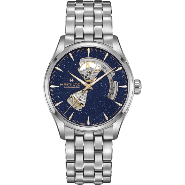 Hamilton Jazzmaster Open Heart Automatico Azul meia-noite H32705140