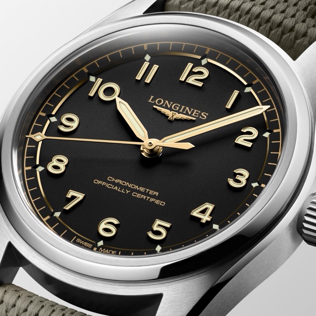 Longines Spirit Pilot Automático Canvas Preto 39mm L3.809.4.53.9