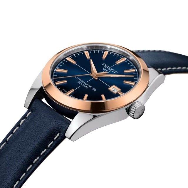 Tissot Gentleman Powermatic 80 Automatic Azul Ouro 18k T927.407.46.041.00