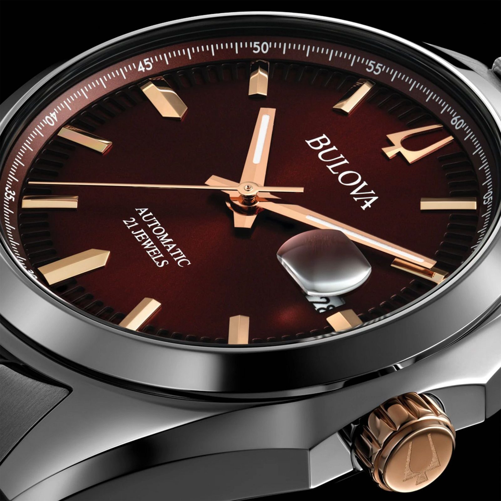 Bulova Surveyor Automatico Burgundy 98B422