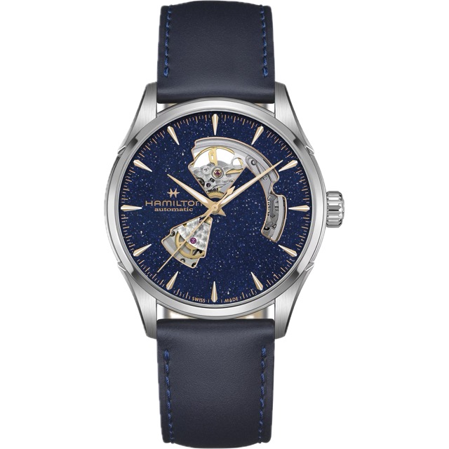 Hamilton Jazzmaster Open Heart Automatico Azul meia-noite H32705640