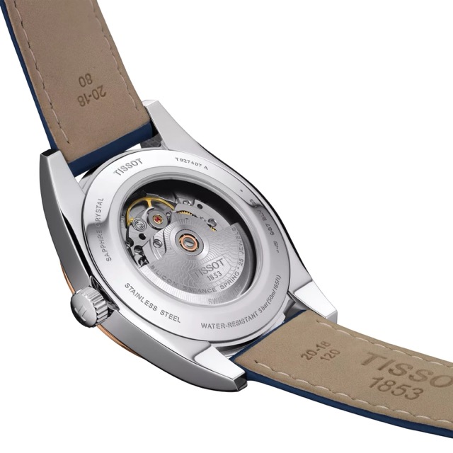 Tissot Gentleman Powermatic 80 Automatic Azul Ouro 18k T927.407.46.041.00