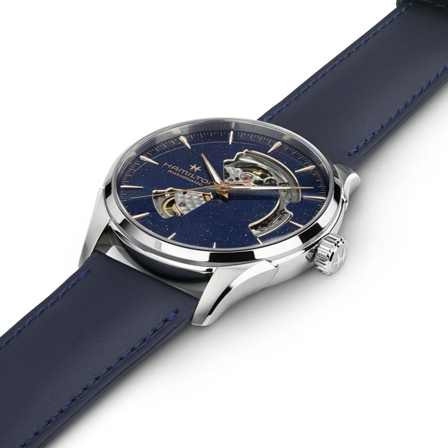 Hamilton Jazzmaster Open Heart Automatico Azul meia-noite H32705640