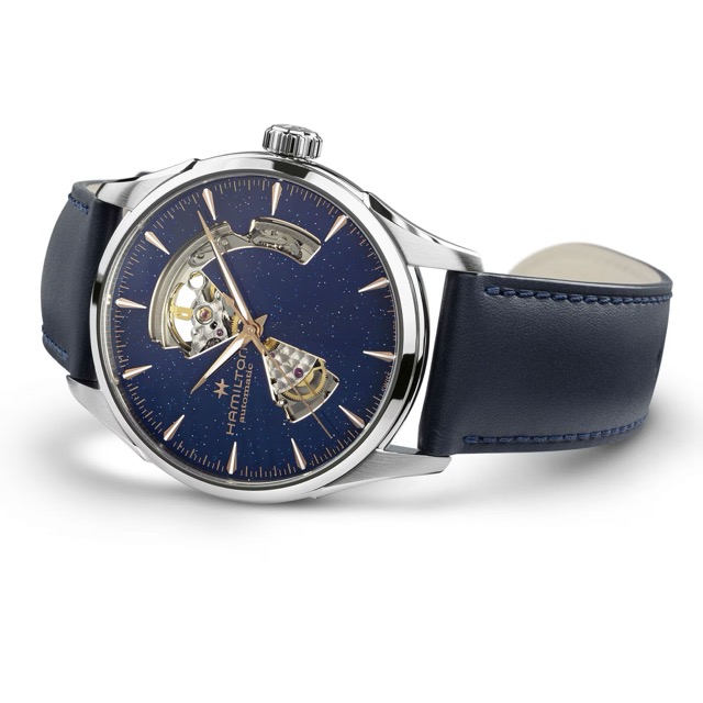 Hamilton Jazzmaster Open Heart Automatico Azul meia-noite H32705640
