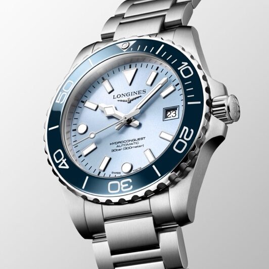 Longines HydroConquest Azul Frosted 39mm Ceramic L3.779.4.98.6