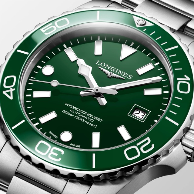 Longines HydroConquest Verde 42mm Ceramic L3.788.4.06.6